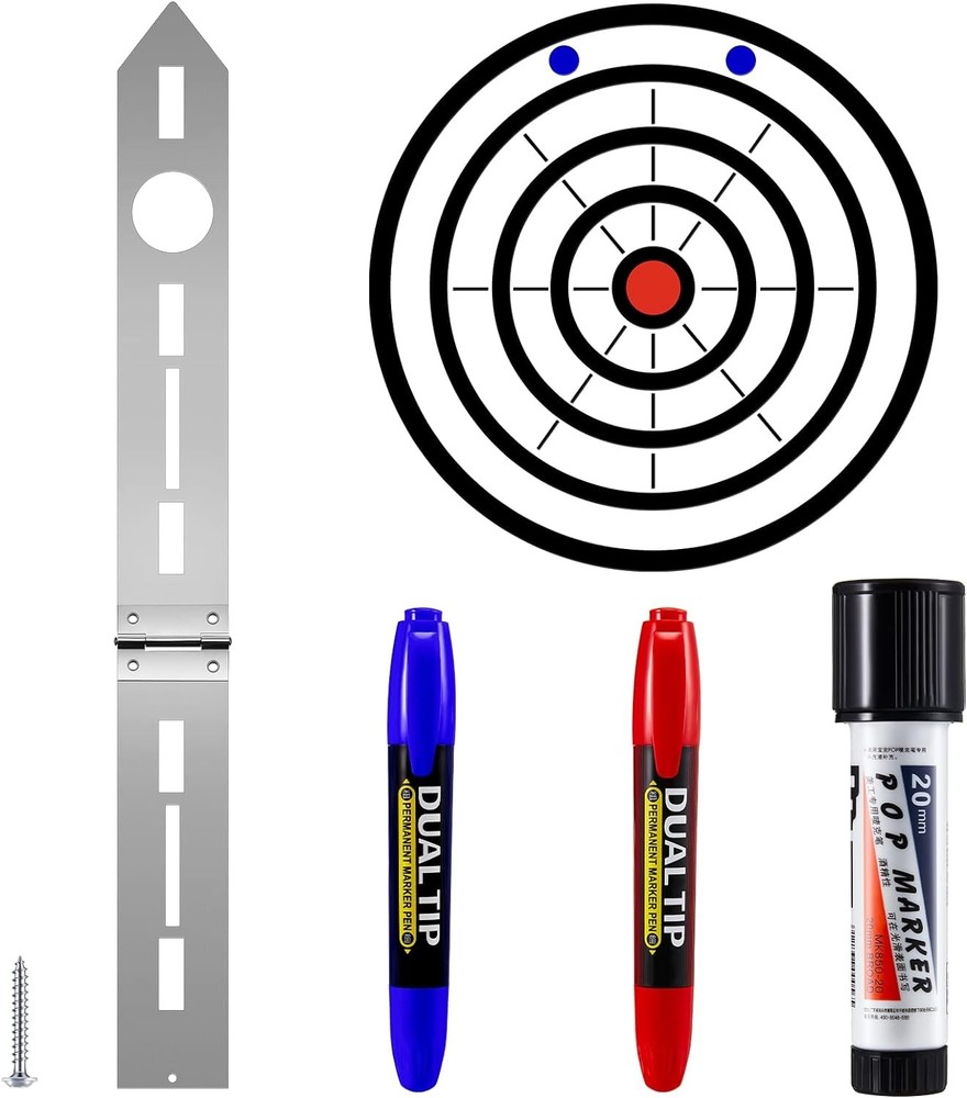 Epakh Axe Throwing Target Template Stainless Steel Black, Blue, Red