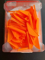 100pk Bohning Archery Blazer 1.5 Inch Mini Vanes: Neon Orange: NOS