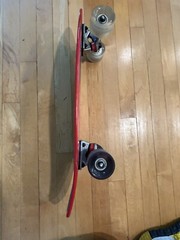 Kryptonics CALIFORNIA Skateboards Gray & Red EST 1965 FAST RELIEF 23 in. long