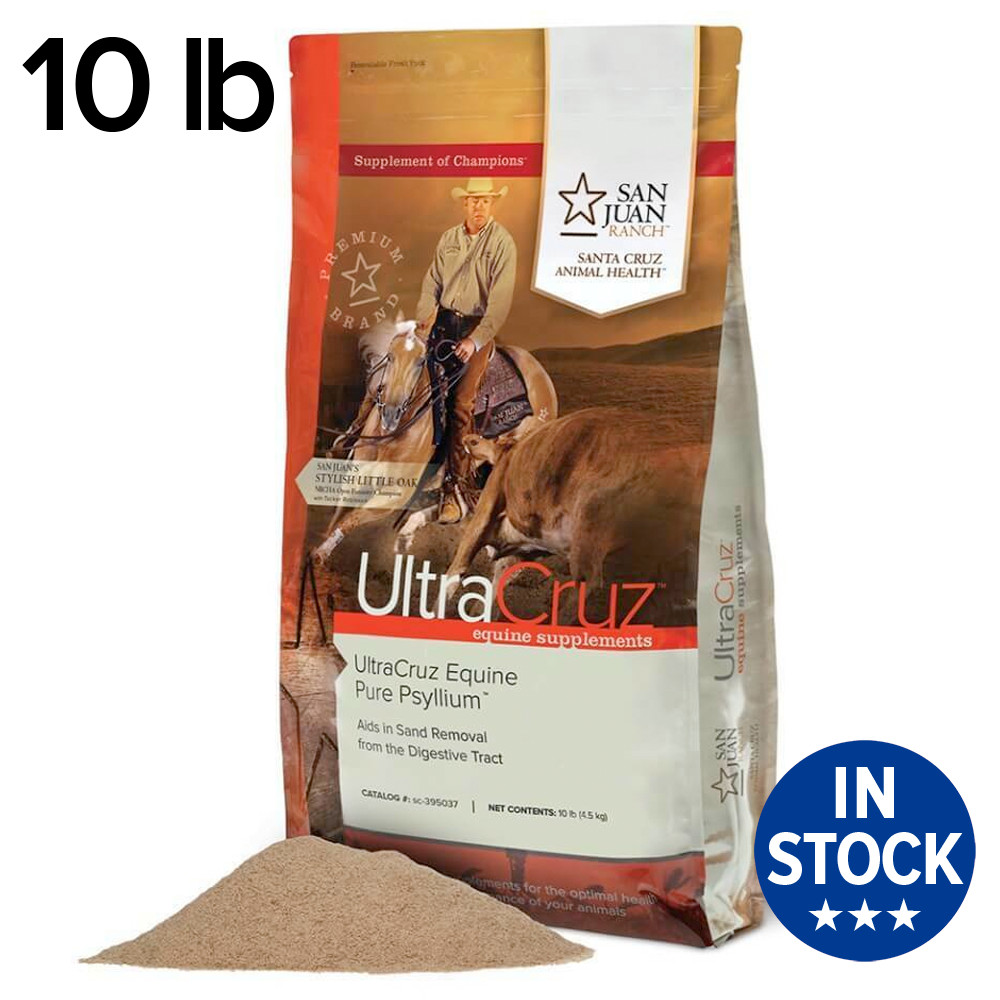 UltraCruz Equine Pure Psyllium Supplement for Horses, 10 lb (45 Day Supply)