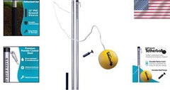 Deluxe Soft Touch Tetherball Set: Rust-Resistant Steel Poles and Pump Included