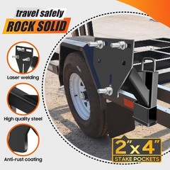 Stake Pocket Spare Tire Mount, Trailer Spare Tire Mount Fit 4 5 6 8 Lugs Trai…