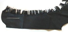 Western Equitation Show Chaps – Black Synthetic Suede -Elastic Fit – XS,S,M,L,XL