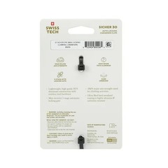 Swiss Tech 30KN Climbing Carabiners, 2 pack, Auto Locking, Lightweight, 7075 Alu