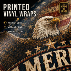 America 250 Cornhole Board Wraps Patriotic Eagle Vinyl Wraps 24×48 Set of 2