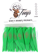2.5″ Vanes Tonys All New Super Wave Archery Vanes Green 50PK TNYSWV3343H