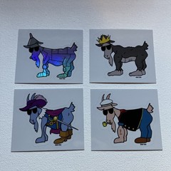 GOAT USA Stickers – 4 STICKER PACK – Very Rare includes Holo