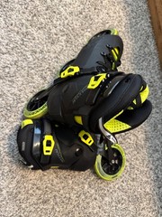 Rollerblade Maxxum Edge 125 3WD Inline Skates Size 10 Neon Yellow/Black Used 1x