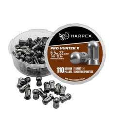 HARPEX Pro Hunter X 110 Count MAGNUM Domed 5.5mm .22 Caliber Airgun Pellets
