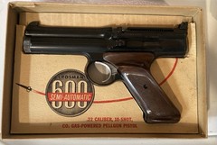 1960’s CROSMAN Model 600 .22 CO2 Semi-Automatic Pellet Air PISTOL – Works Great