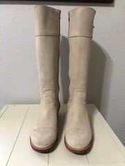 Boots & Woods Women’s 8 /39 Beige Suede Riding Boots GoodyearWelt Spain Leather.