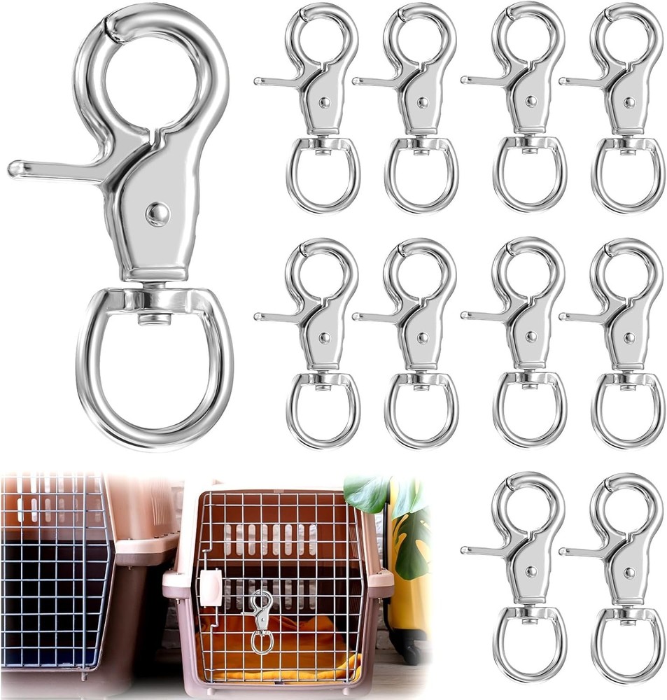 10PCS Trigger Snap Hooks, Heavy Duty Swivel Hook Metal Clasps Lanyard