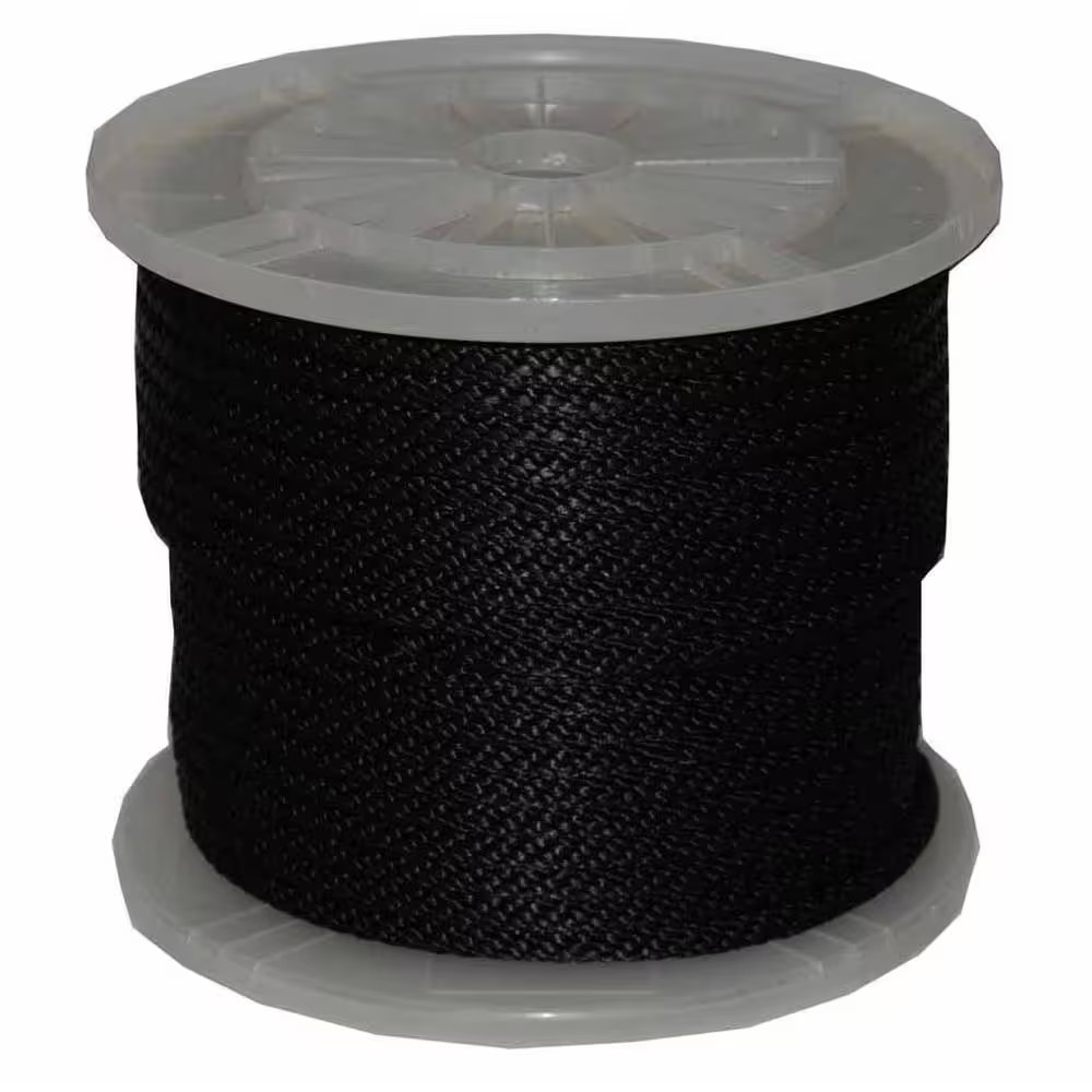 5/8 In. X 200 Ft. Solid Braid Multi-Filament Polypropylene Derby Rope in Black