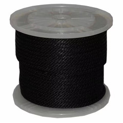 5/8 In. X 200 Ft. Solid Braid Multi-Filament Polypropylene Derby Rope in Black