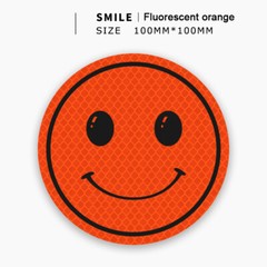 Reflective Smiley Face Sticker Self Adhesive Car Bicycle Decorative Sticker 10cm