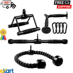 Yes4ALL Tricep Press Down Cable Machine Attachment Set, LAT Pulldown Attachment