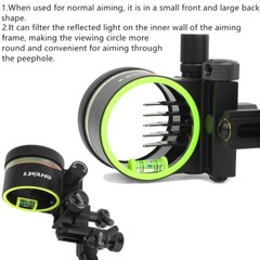 5 Pin Compound Bow Sight 4/6/8X Lens 0.019″ Micro Fiber Adjustable Archery Hunt