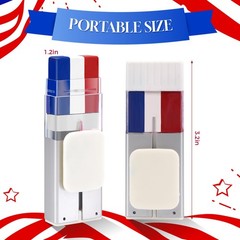 Red White Blue Face Paint Stick Patriotic Eye Black for 4th of July Sports Fans