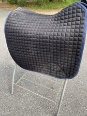LeMieux ProSport Dressage Suede Quilted English Saddle Pad Navy Blue