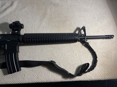 Cyma M16A3 Airsoft Rifle Fixed Stock w/ Sling Included & Red Dot Sight