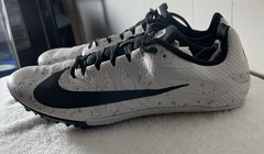 Nike Mens Size 12 Zoom Rival S 9907564-005 White Black Running Track Sneakers