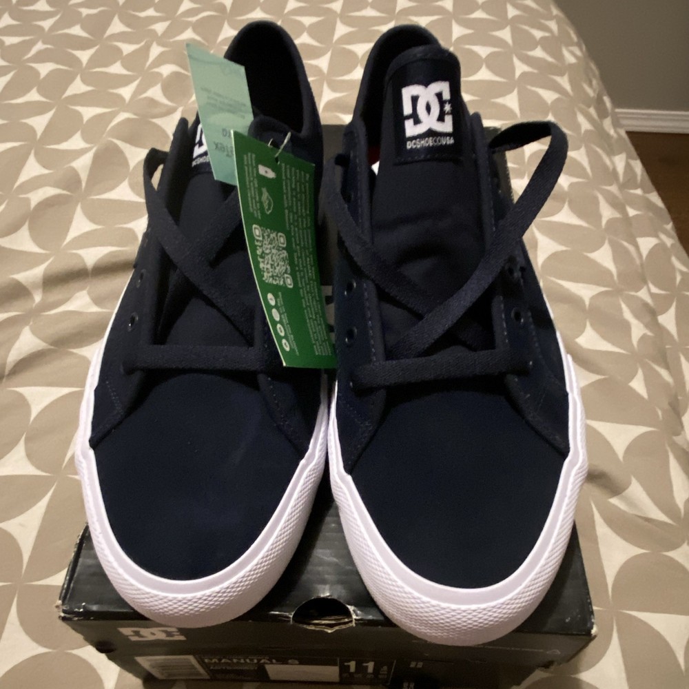 DC Shoes Manual S Men’s Skateboarding Shoes Navy /White, US 11.5 Medium (D)
