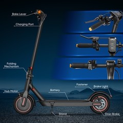 Adults Electric Scooter 30KM/H Foldable Scooter & Shock Absorption App Control