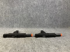 Lot of 2 UZI Style Spring Loaded Cock & Shoot Single Shot Airsoft Guns MINT