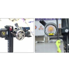 Compound Bow Sight 1 Pin 4X 6X 8X Lens Carbon 0.019″ Archery Adjustable Hunting