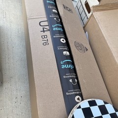 Amazon Complete Skateboard Black & White Checkerboard Deck w/ Grip Tape