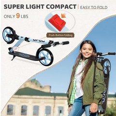 UPGO HBC-Aqua Kick Scooter for Teens, Kids & Adults, Max 240 lbs, Foldable,