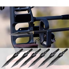 12Pcs Archery Arrows Broadheads 125 Grain Hunting Compound Bow Screw-in Tips