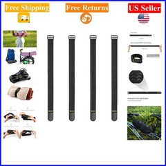 Black 24″ x 2″ Elastic Cinch Straps, 4 Pack with Anti-Slip, Versatile