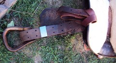 SIMCO Western Show / Parade Saddle- 15″ -SILVER HEARTS- Tooled Design -STUNNING!