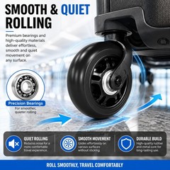 76mm Luggage Wheel Replacement, Suitcase Wheels 76x24mm with 40mm x 24mm