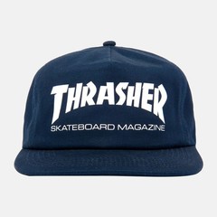 Thrasher Skateboard Hat Mag Logo Snapback Navy/White