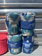 Bundle of WhinneyWear Polo Wraps Patterns Solid Used Western English Pink Blue