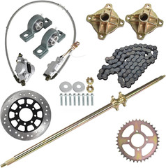 44In/1120Mm Quad Go Kart Rear Live Axle Kit Sprocket Brake Wheel Hub Replacement
