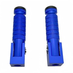 Universal 8mm Motorcycle Foot Pegs – Foldable Bike Pegs, 90 Degree Fixed Blue
