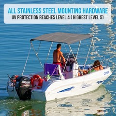Serenelife Waterproof Boat Bimini Top Cover-79-84W 4 Bow Bimini Top Canvas Sun