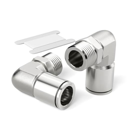304 Stainless Steel Male Elbow – 1/2 Inch Tube OD x 1/2 Inch NPT Thread 90