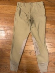 Tuffrider Breeches set of 2 pair 28R. Ribbed with knee patch. Tan, Charcoal