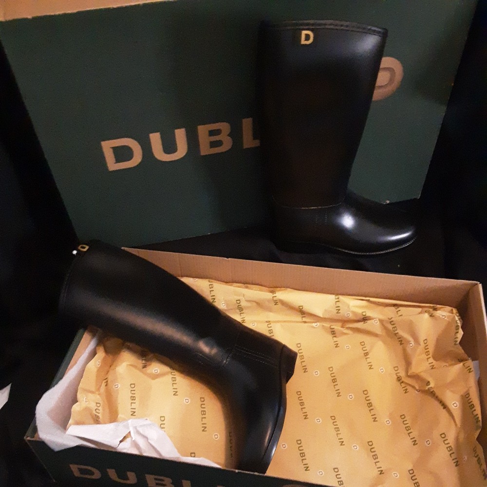 Dublin Unisex Junior Kids Horse Riding Tall Boots Black Sz 10 black NEW