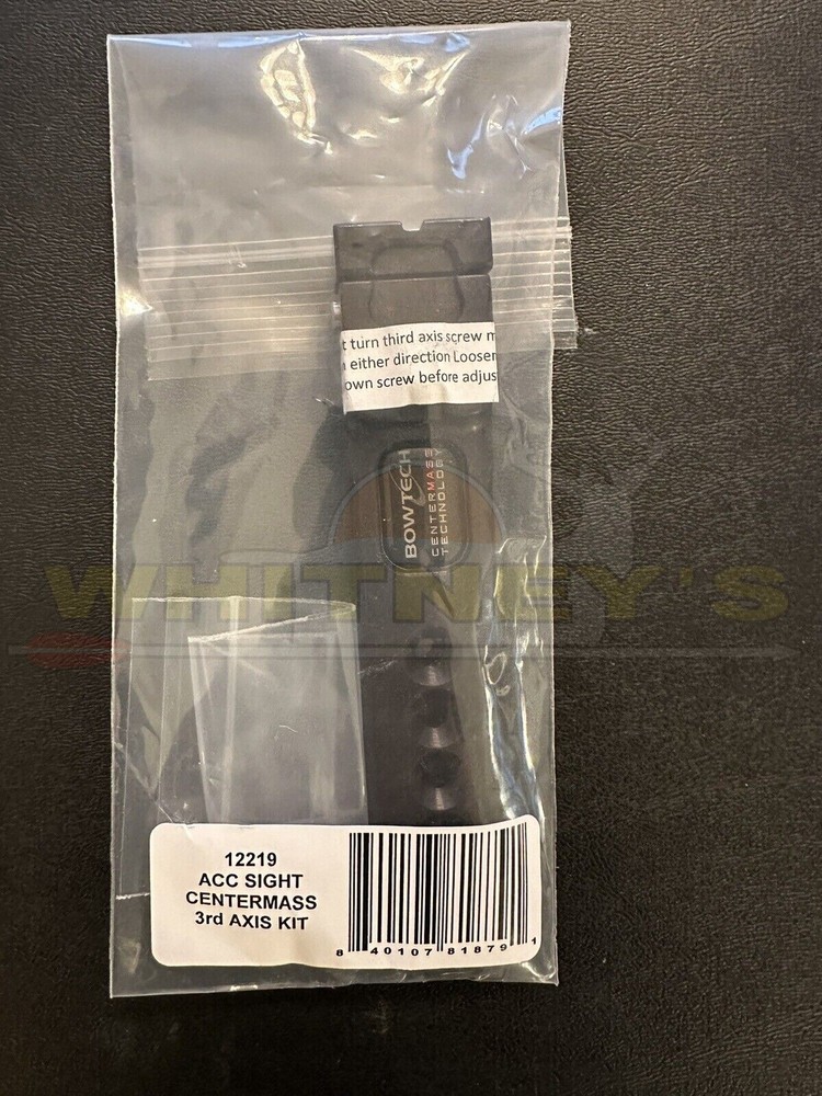 Bowtech Centermass 3rd Axis Sight Bar Kit – Black – 12219