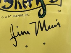 NEW DOGTOWN Jim Red Dog Muir SIGNED 70’s Classic Yellow REISSUE Skateboard DECK