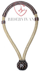 40 Plaits Bosal Set,Horse Bosal Set 12″,Rawhide Bosal Set With Nylon Mecate Rein