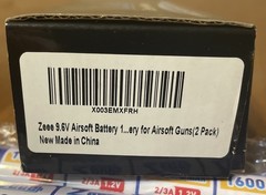 2x Zeee 9.6V Airsoft Battery 1600mAh NiMH Battery with Mini Tamiya Connector