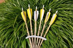 Premium Wood Arrows, Spined and Weight Matched. Dozen Packs