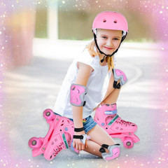 Roller Skates, Adjustable Roller Skates with Light up Wheels for Girls Boys Teen