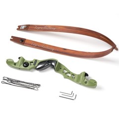 25-60#Archery 62″ ILF Recurve Bow 19″ Riser / Laminated Limbs for Hunting Target